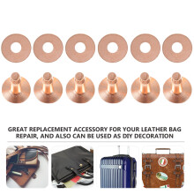 10Sets DIY Rose Gold Aluminum Alloy Rivets for Bags