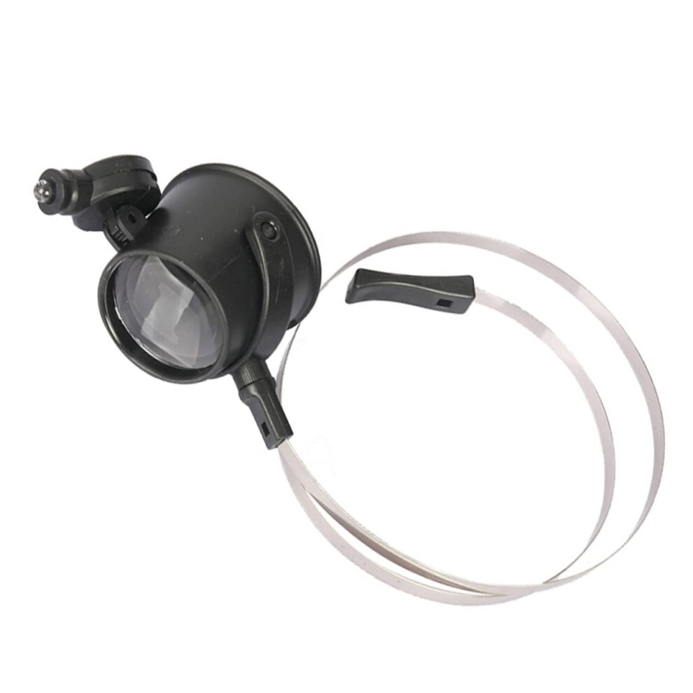 Light Magnifying Glass Head-Mounted Reading Magnifier With Led Shatterproof For Clock Repair Glasses