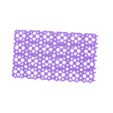3pcs Non-slip Dog Cage Mat PE Material Anti-Skid Mesh Floor Pad For Puppy And Rabbit Playpen Bathroom Drain Pad Purple