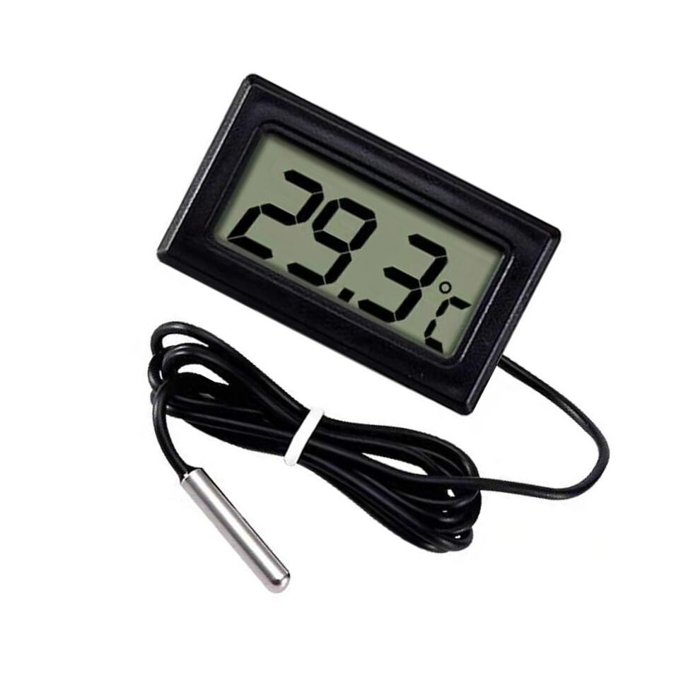 Black Digital Thermometers With Waterproof Probe Lcd