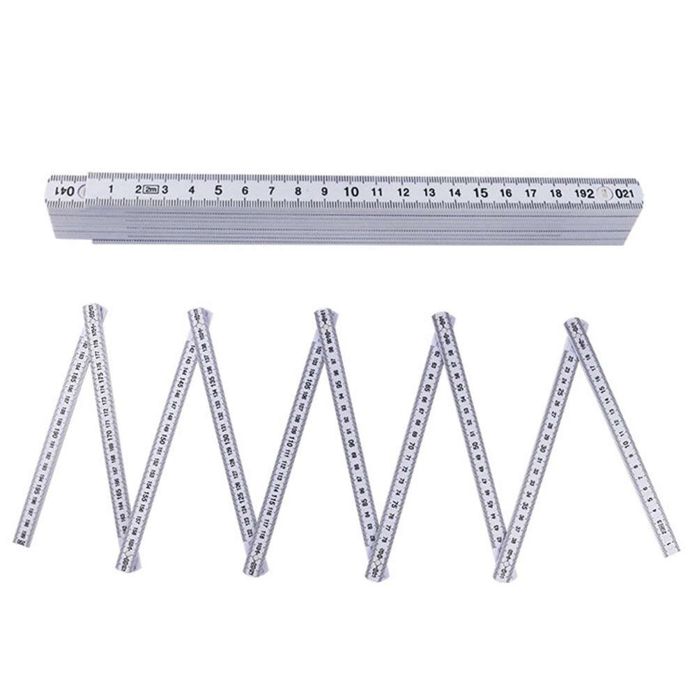 2Pcs 2 Meter Metric Ruler Foldable Measuring Tool For Engineers 7754000232741
