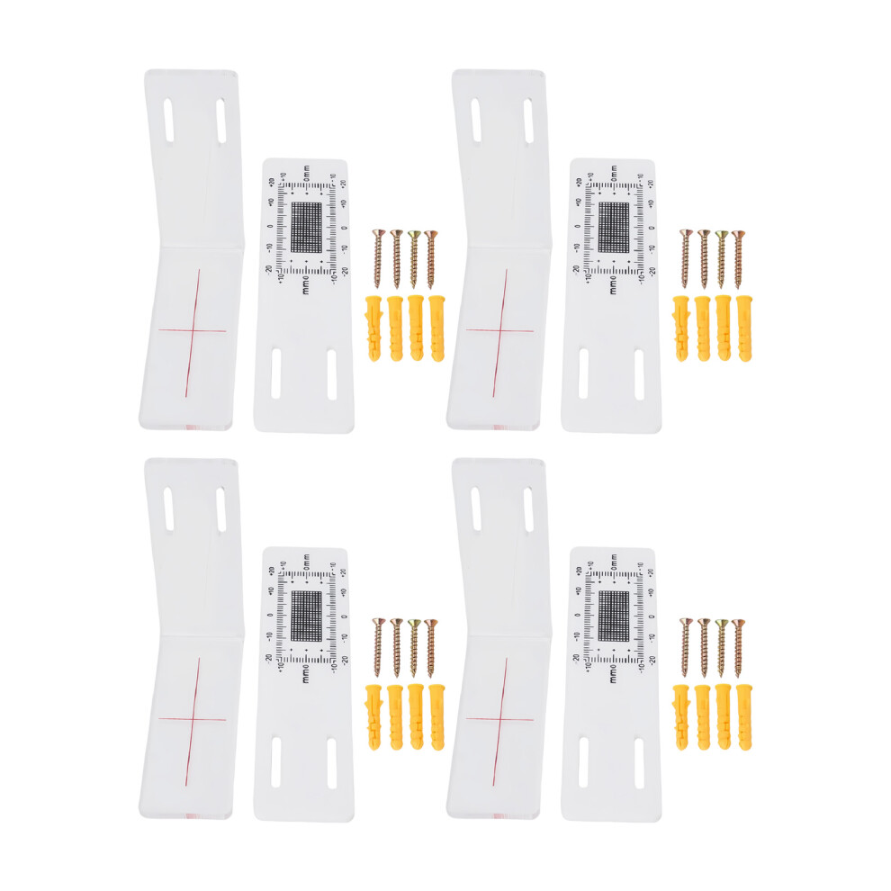 2/4Pcs Crack Monitor,Acrylic Crack Monitorings Record-4 Packs 7754000233205