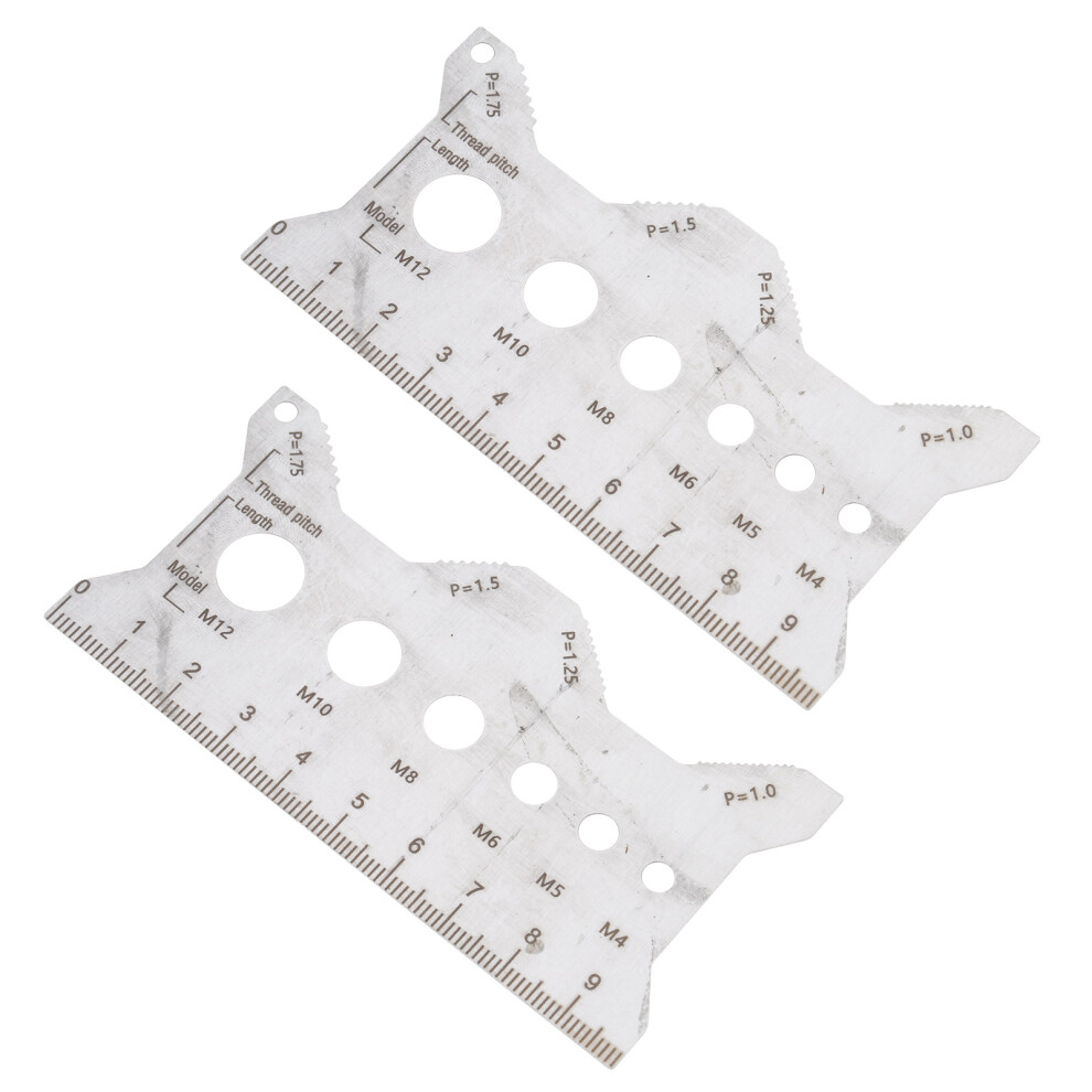 High Accuracy Stainless Steel Pitches Measuring Ruler Double-2 7754000233106