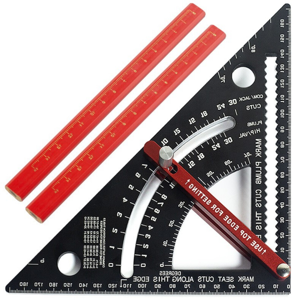 Woodworking Tool Rafter Framing-7 Inch Metric With 2 Pencils 7754000233854