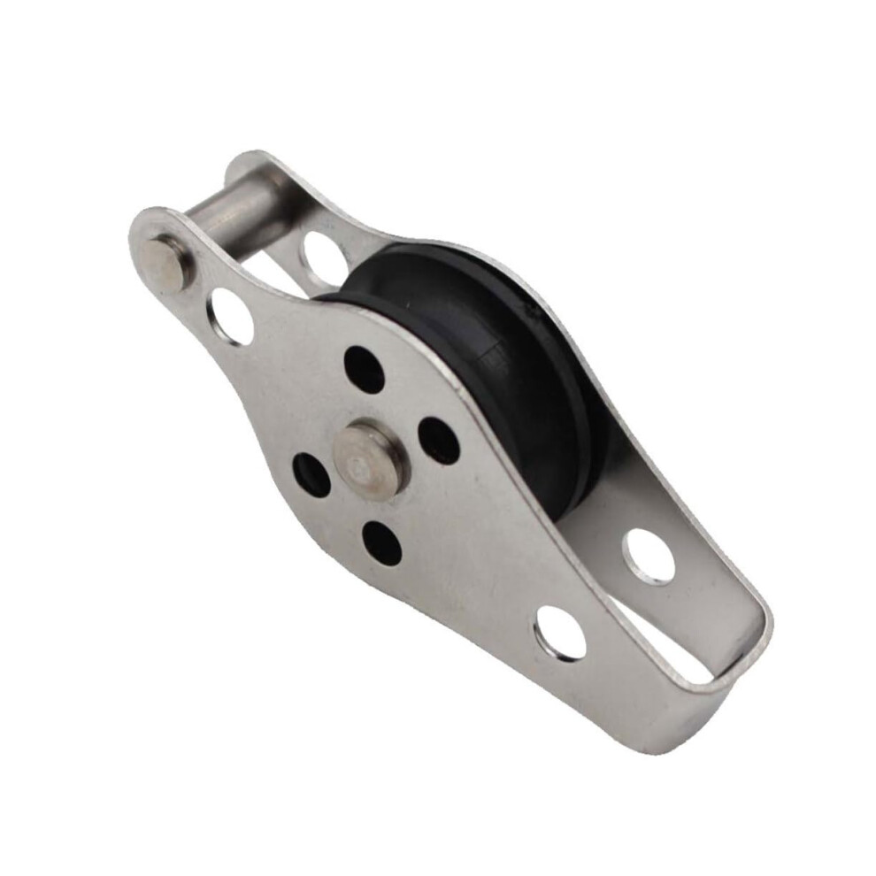 Stainless Steel Boat Pulley With Nylon Rope Single Tackle Lift Anti Rust Heavy Load Lifting 9084446706178
