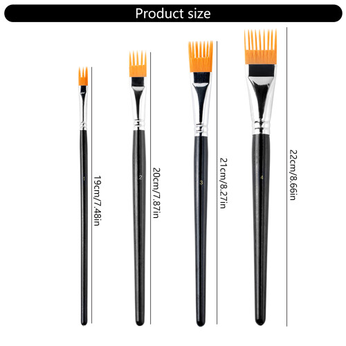 Professioneller Aquarellpinsel, flache Spitze, ergonomischer 2