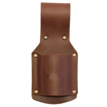 Hammer Holder Leather Belt-Mounted Holster With Steel Ring For Hammer And Hatchet Carrying 1-Inch