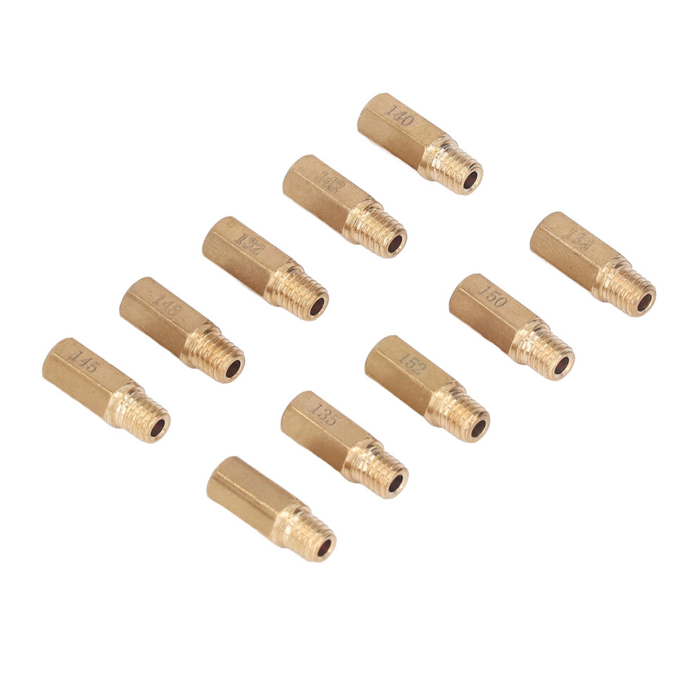 10Pcs Metal Hex Main Jets Set For Keihin Pwk, Pwm, Oko, Cvk Carbs 7891357113412