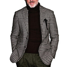 (Check Pattern XL) Men's Casual Suit Jacket Slim Check Pattern L