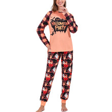(Pale Yellow WOMEN L) Halloween Family Pajamas Pale Yellow Men M