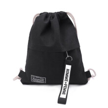 Canvas Drawstring Bag Fitness Storage Rucksack