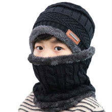 Kids Fleece 2 Pcs Hat Scarf Set Beanie Circle Scarf Christmas Gift