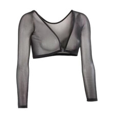Seamless Arm Shaper Short Cropped Mesh Cardigan Plus Size