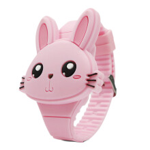 Cute Cartoon Silicone Rabbit Watch for Kids Waterproof
