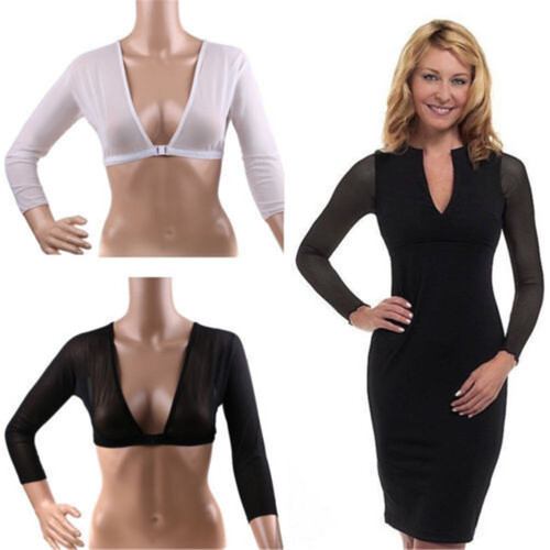 Seamless Arm Shaper Short Cropped Mesh Cardigan Plus Size 2