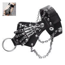 Punk Rock Gothic Skeleton Hand Glove Chain Bracelet