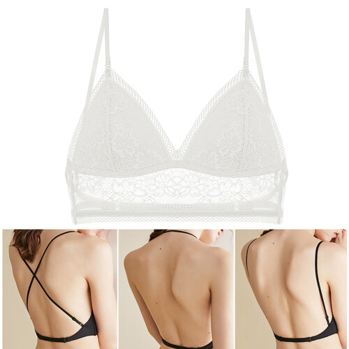 Women Summer Lace Backless Bralette Crop Top