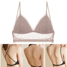 Women Summer Lace Backless Bralette Crop Top