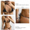 (Black S) Triangle Strap Swimsuit Breathable Stretchy Two Piece M 5