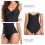 (Black S) One Piece Swimwear Drawstring Slim Backless Black L 5