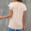 (Apricot XXL) V Neck Ruffle Dotted Blouse 4