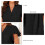 (Black L) V Neck Ruffle Dotted Blouse 5