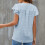 (Blue L) V Neck Ruffle Dotted Blouse 4