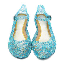 (Blue 26) Glitter Sandal PVC Sole Anti-Slip Dance Party Shoes Blue 25