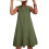 (OD Green L) Round Neck Tiered Sleeveless Solid Dress OD Green M 1