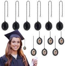 6 Pcs Graduation Tassel Photo Charm DIY Glass Graduation Gift
