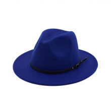 (Royal Blue) Vintage Top Hat Wool British Style Autumn Winter Black