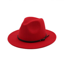 (Red) Vintage Top Hat Wool British Style Autumn Winter Black