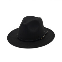 (Black) Vintage Top Hat Wool British Style Autumn Winter Black