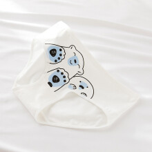 (White Bear L) Women Cartoon Cotton Stretch Briefs White Bear XL