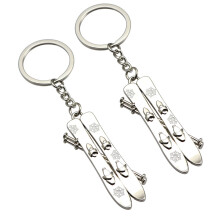 2Pcs Winter Sports Games Ski Keychain Skier Keyring Gift