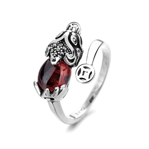 Feng Shui Pixiu Mantra Protection Wealth Ring Adjustable