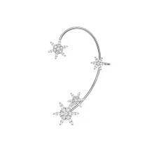 Sparkling Snowflake Ear Clip Non Piercing Earrings for Women