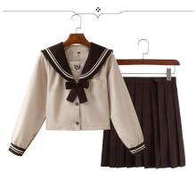 Girls Navy Sailor Uniform Pleated Skirt Set for Party Cosplay