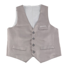 Men Solid Cotton Sleeveless Waistcoat(Gray, 2XL)