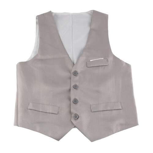 Men Solid Cotton Sleeveless Waistcoat(Gray, 2XL)