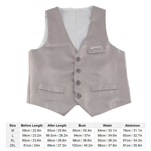 Men Solid Cotton Sleeveless Waistcoat(Gray, 2XL) 2