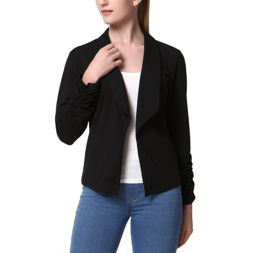 Mixfeer Women's Casual Work Office Open Front Cardigan Blazer Jacket