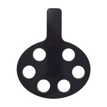 6-Hole Black Shot Glass Holder