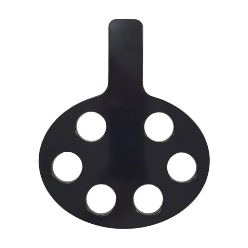 6-Hole Black Shot Glass Holder 1