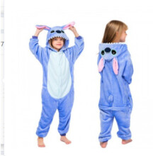Autumn Winter Skull Flannel Pajamas One-Piece Kids Adult