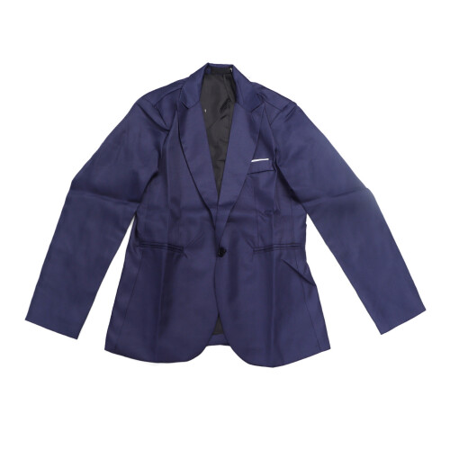 (Navy Blue L) 3 Piece Suit Slimming Wedding Navy Blue L 1