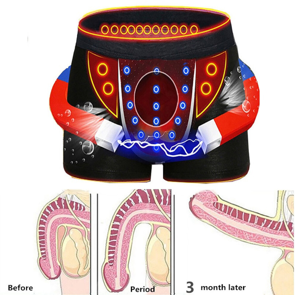 Men Enlargement Underwear Tourmaline Magnetic Therapy Shorts
