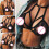 Black Sheer Lace Halter Bralette Bondage Crop Top 5