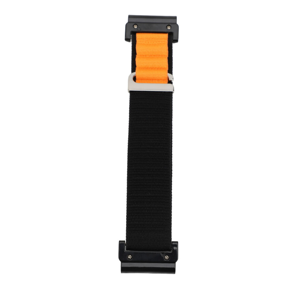 (Black Orange) 26Mm Nylon Watch Band For Fenix 7X/5X/6X Pro Black Orange Orange,Black 448787339942