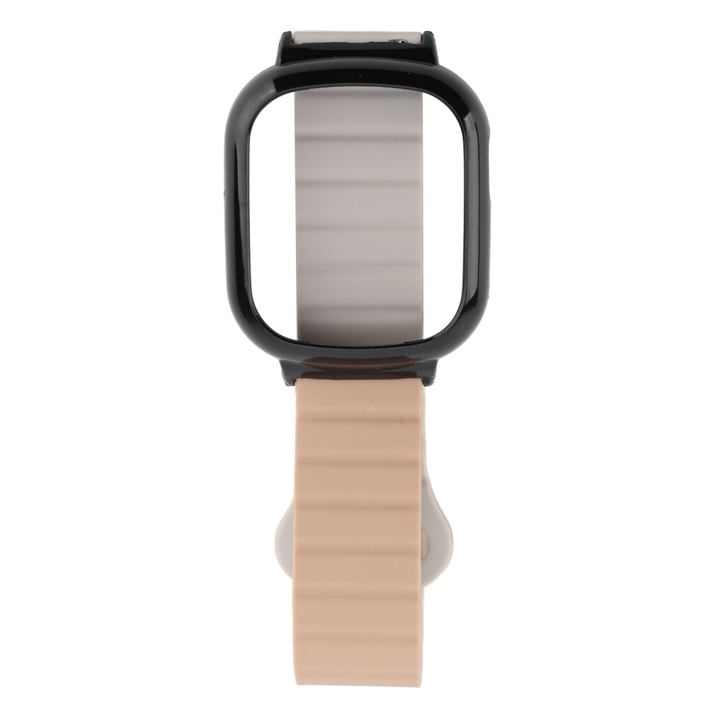 (Apricot) Magnetic Watch Band For Watch 4 Pc Frame Adjustable Orange 448787340771